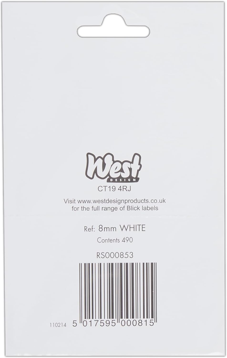 Blick Labels, White, Self Adhesive Stickers, Coloured Dot, Circles, 8mm, 490 Labels, for Home, Office, Family, School, Holiday Calendar Organising, Planner, Rewards Chart, Colour Coding