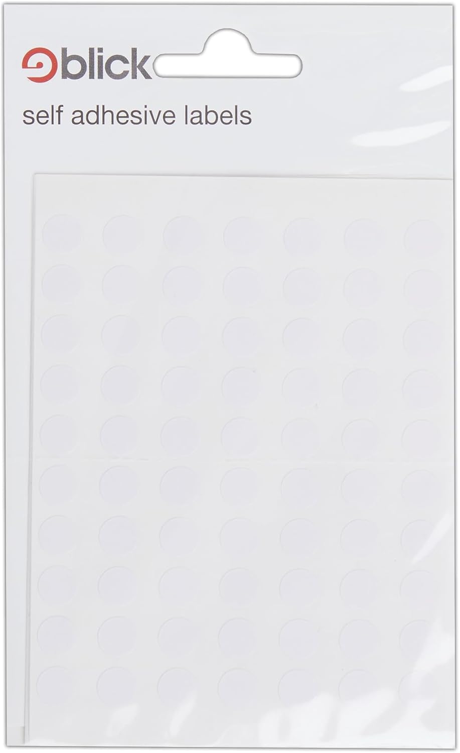 Blick Labels, White, Self Adhesive Stickers, Coloured Dot, Circles, 8mm, 490 Labels, for Home, Office, Family, School, Holiday Calendar Organising, Planner, Rewards Chart, Colour Coding