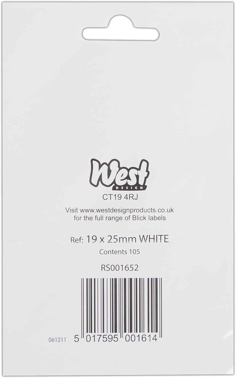 Blick Labels, White, Self Adhesive Stickers, Rectangular, 19mm x 25mm, 105 Labels, for Home, Office, Family, School, Letters, Address