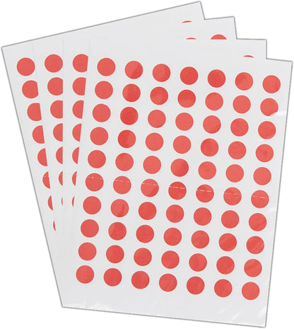 Blick Labels, Red, Self Adhesive Stickers, Coloured Dot, Circles, 8mm, 490 Labels, for Home, Office, Family, School, Holiday Calendar Organising, Planner, Rewards Chart, Colour Coding