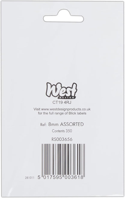 Blick Label Bag 8mm Assorted 320 003656 Pack of 20 - 119-5856