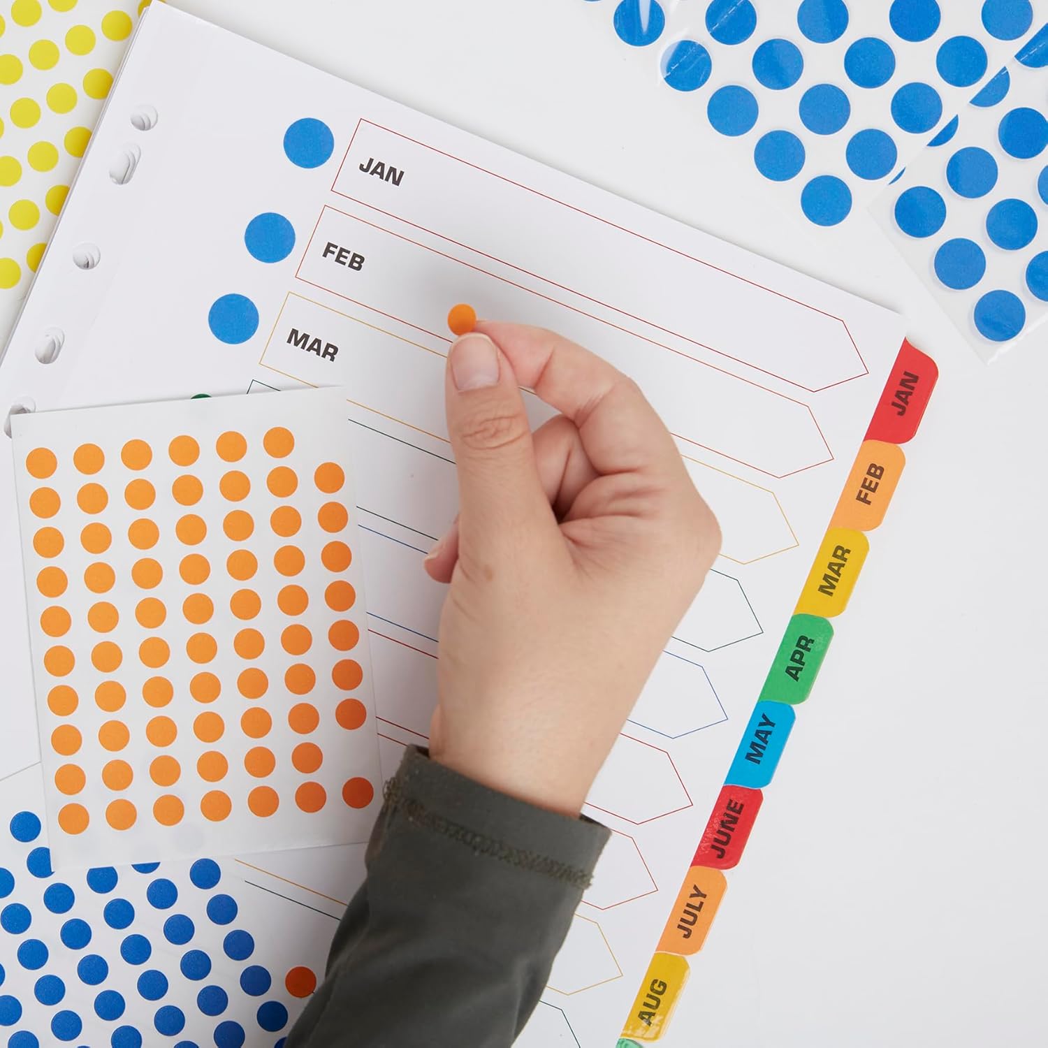 Blick Labels, Blue, Self Adhesive Stickers, Coloured Dot, Circles, 13mm, 140 Labels, for Home, Office, Family, School, Holiday Calendar Organising, Planner, Rewards Chart, Colour Coding