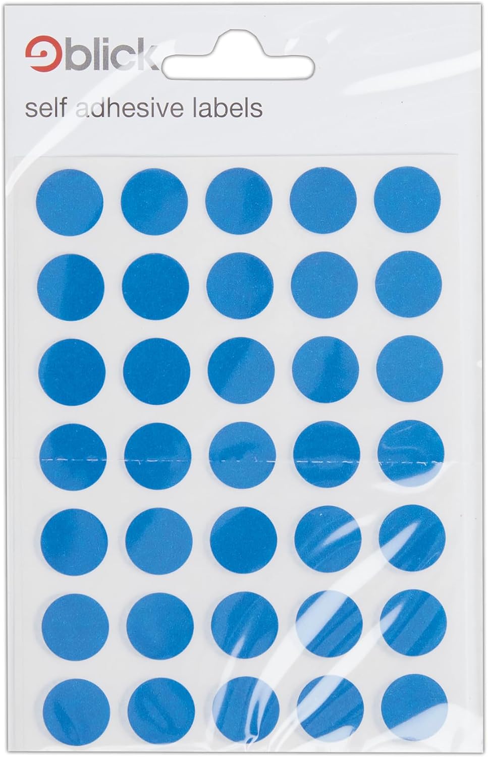 Blick Labels, Blue, Self Adhesive Stickers, Coloured Dot, Circles, 13mm, 140 Labels, for Home, Office, Family, School, Holiday Calendar Organising, Planner, Rewards Chart, Colour Coding