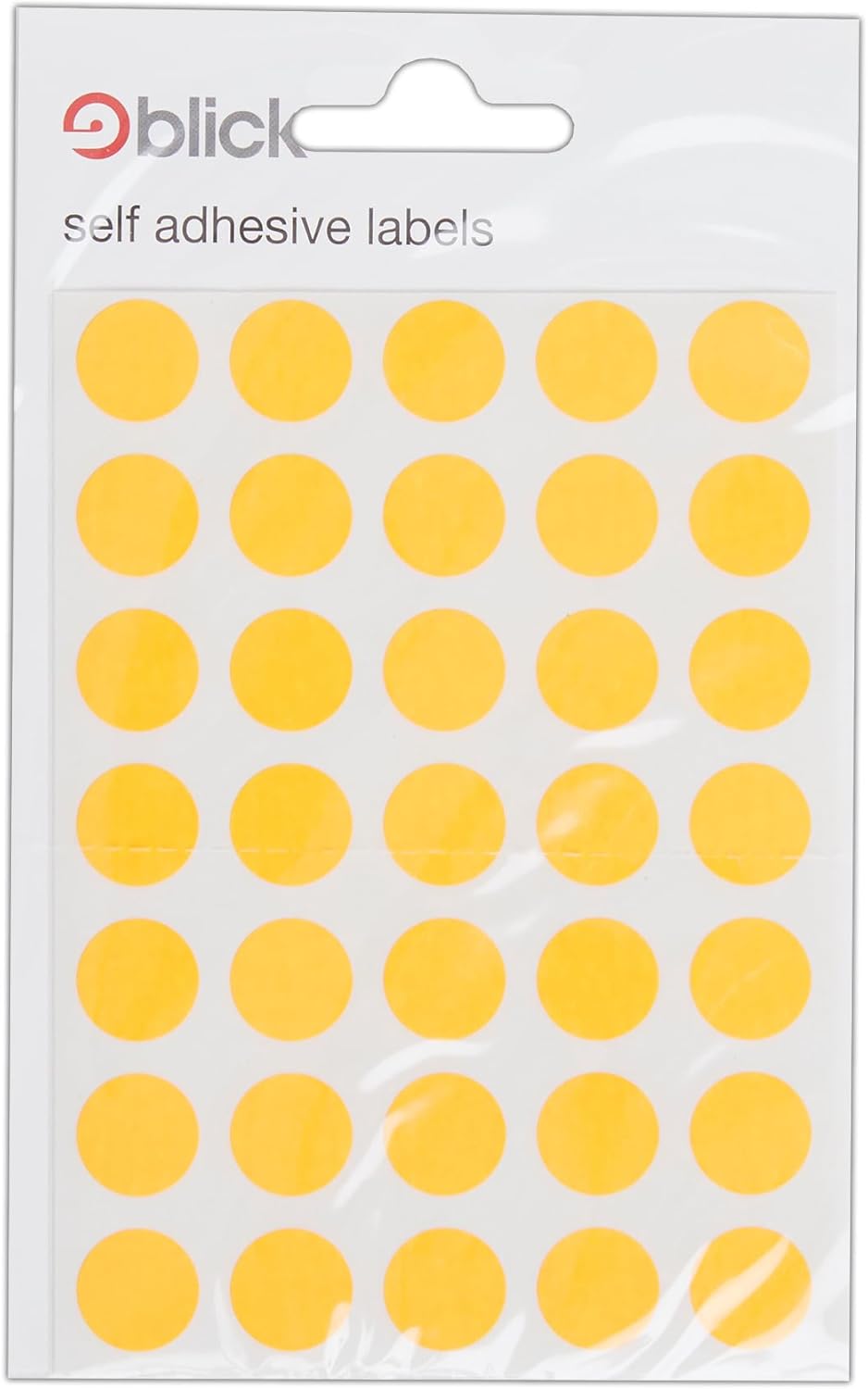 Blick Labels, Fluorescent Orange, Self Adhesive Stickers, Coloured Dot, Circles, 13mm, 140 Labels, for Home, Office, Family, School, Holiday Calendar Organising, Planner, Rewards Chart, Colour Coding
