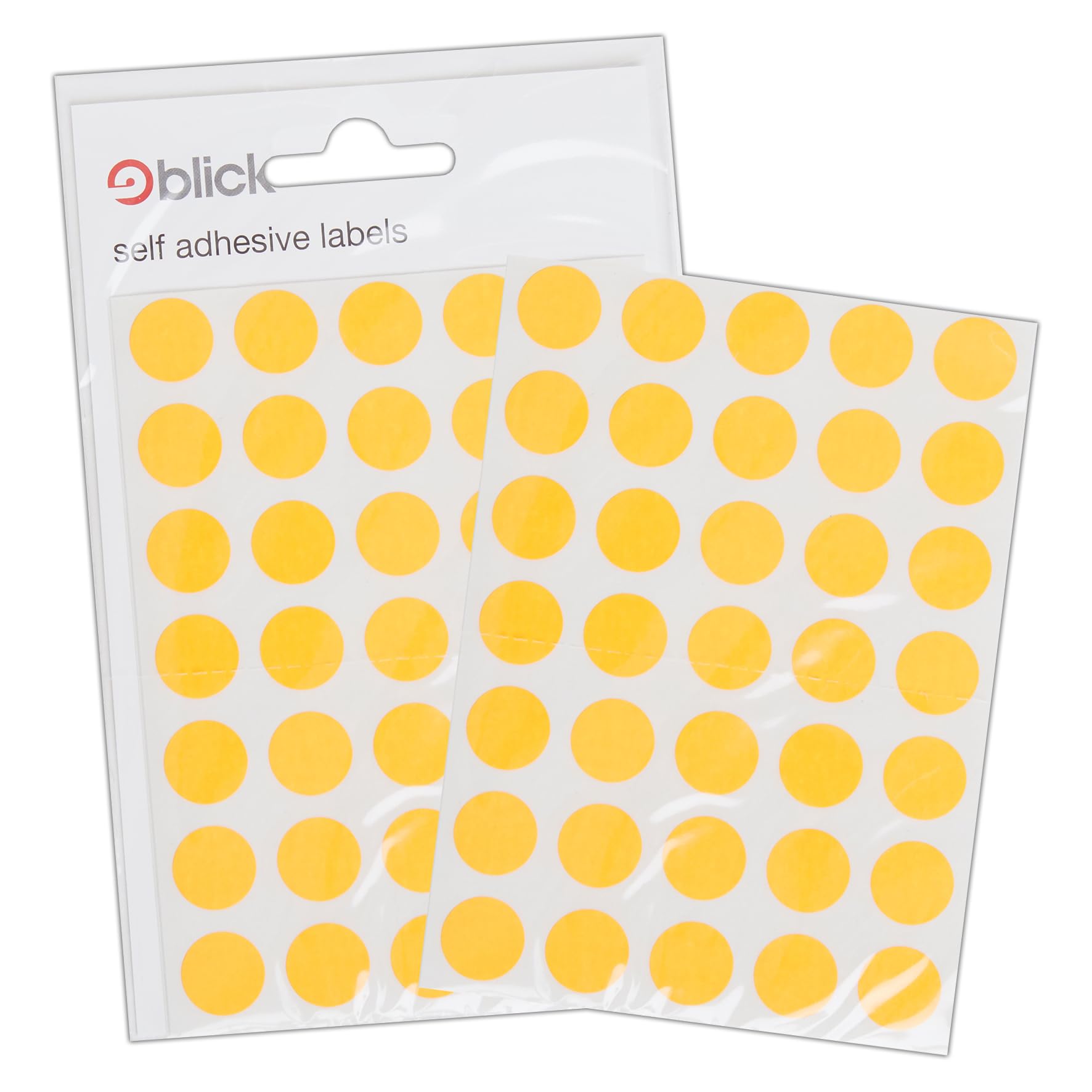 Blick Labels, Fluorescent Orange, Self Adhesive Stickers, Coloured Dot, Circles, 13mm, 140 Labels, for Home, Office, Family, School, Holiday Calendar Organising, Planner, Rewards Chart, Colour Coding