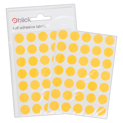 Blick Labels, Fluorescent Orange, Self Adhesive Stickers, Coloured Dot, Circles, 13mm, 140 Labels, for Home, Office, Family, School, Holiday Calendar Organising, Planner, Rewards Chart, Colour Coding