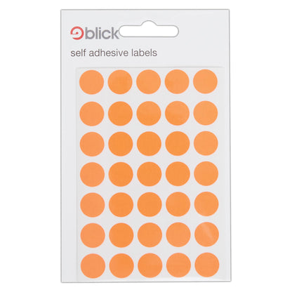 Blick Labels, Fluorescent Red, Self Adhesive Stickers, Coloured Dot, Circles, 13mm, 140 Labels, for Home, Office, Family, School, Holiday Calendar Organising, Planner, Rewards Chart, Colour Coding