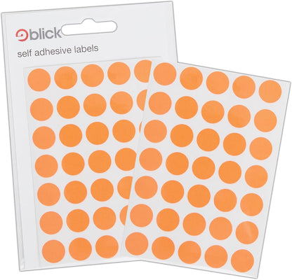 Blick Labels, Fluorescent Red, Self Adhesive Stickers, Coloured Dot, Circles, 13mm, 140 Labels, for Home, Office, Family, School, Holiday Calendar Organising, Planner, Rewards Chart, Colour Coding