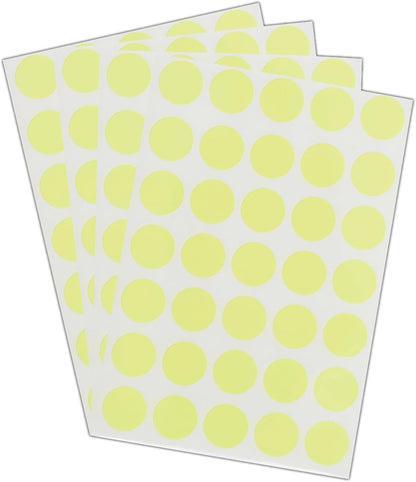 Blick Labels, Fluorescent Yellow, Self Adhesive Stickers, Coloured Dot, Circles, 13mm, 140 Labels, for Home, Office, Family, School, Holiday Calendar Organising, Planner, Rewards Chart, Colour Coding
