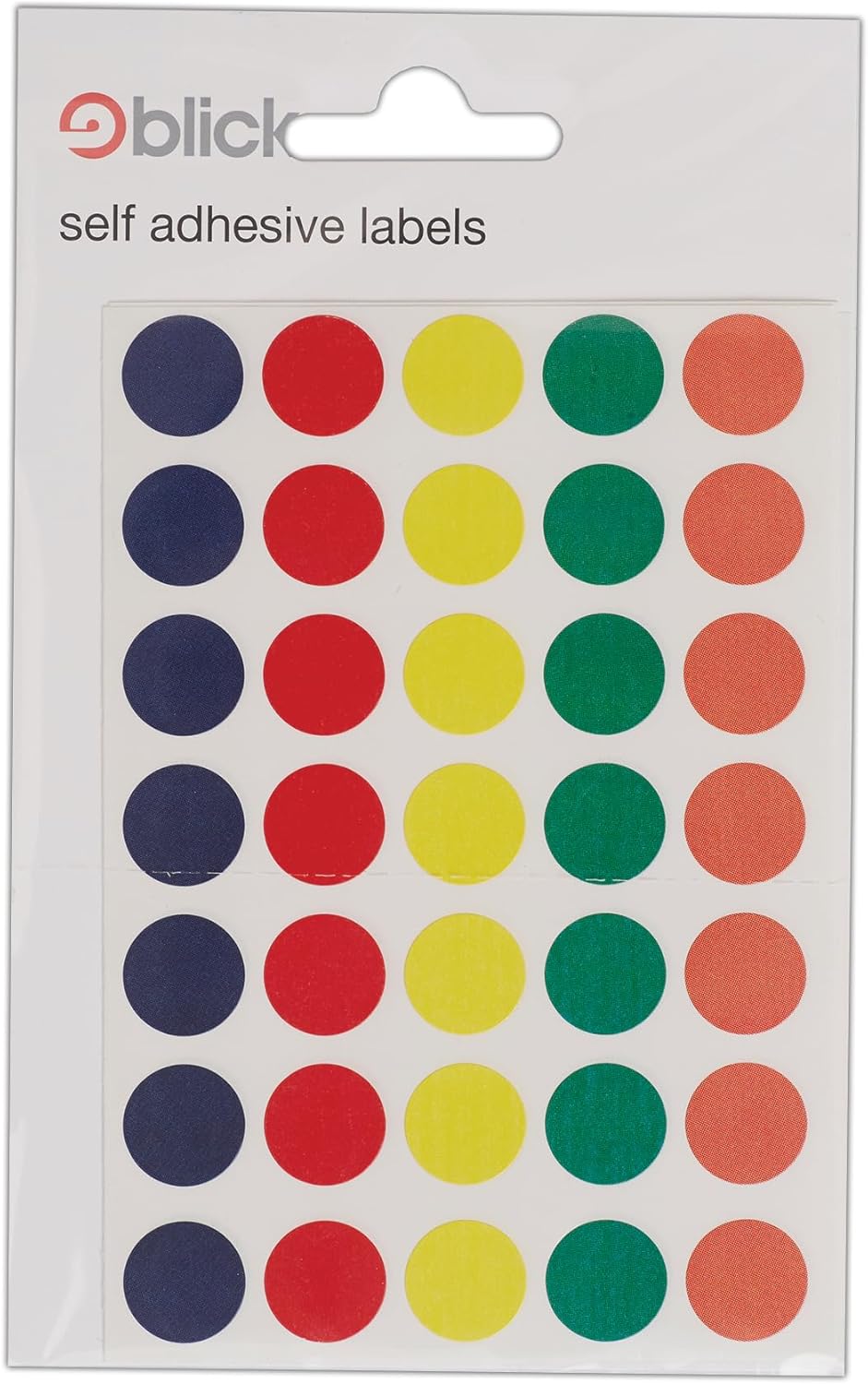 Blick Labels, Assorted Colours, Self Adhesive Stickers, Coloured Dot, Circles, 13mm, 140 Labels, For Home, Office, Family, School, Holiday Calendar Organising, Planner, Rewards Chart, Colour Coding