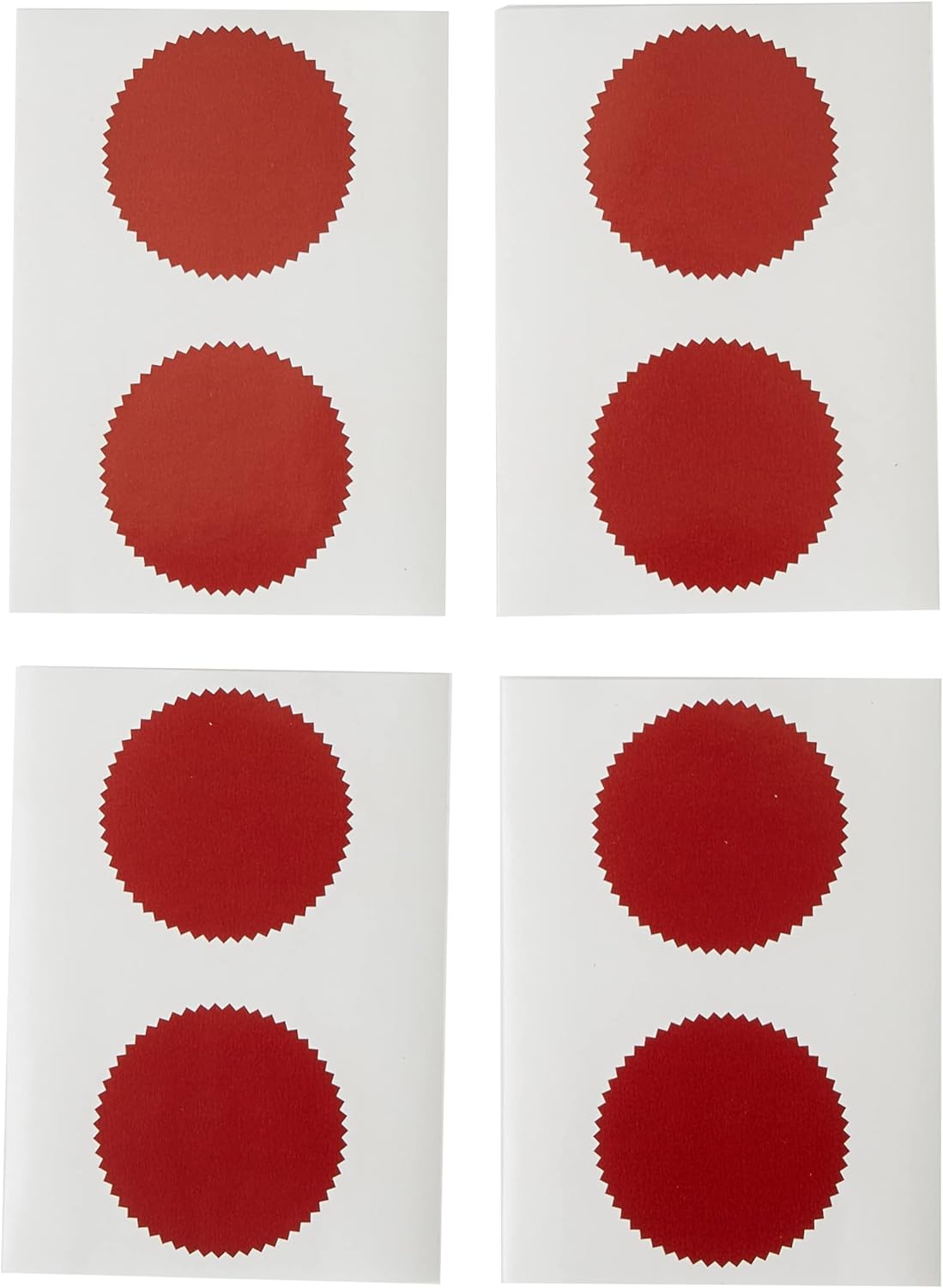 Blick Labels, Red, Self Adhesive Stickers, Company Seal, 50mm, 8 Labels, for Home, Office, Family, School, Letters