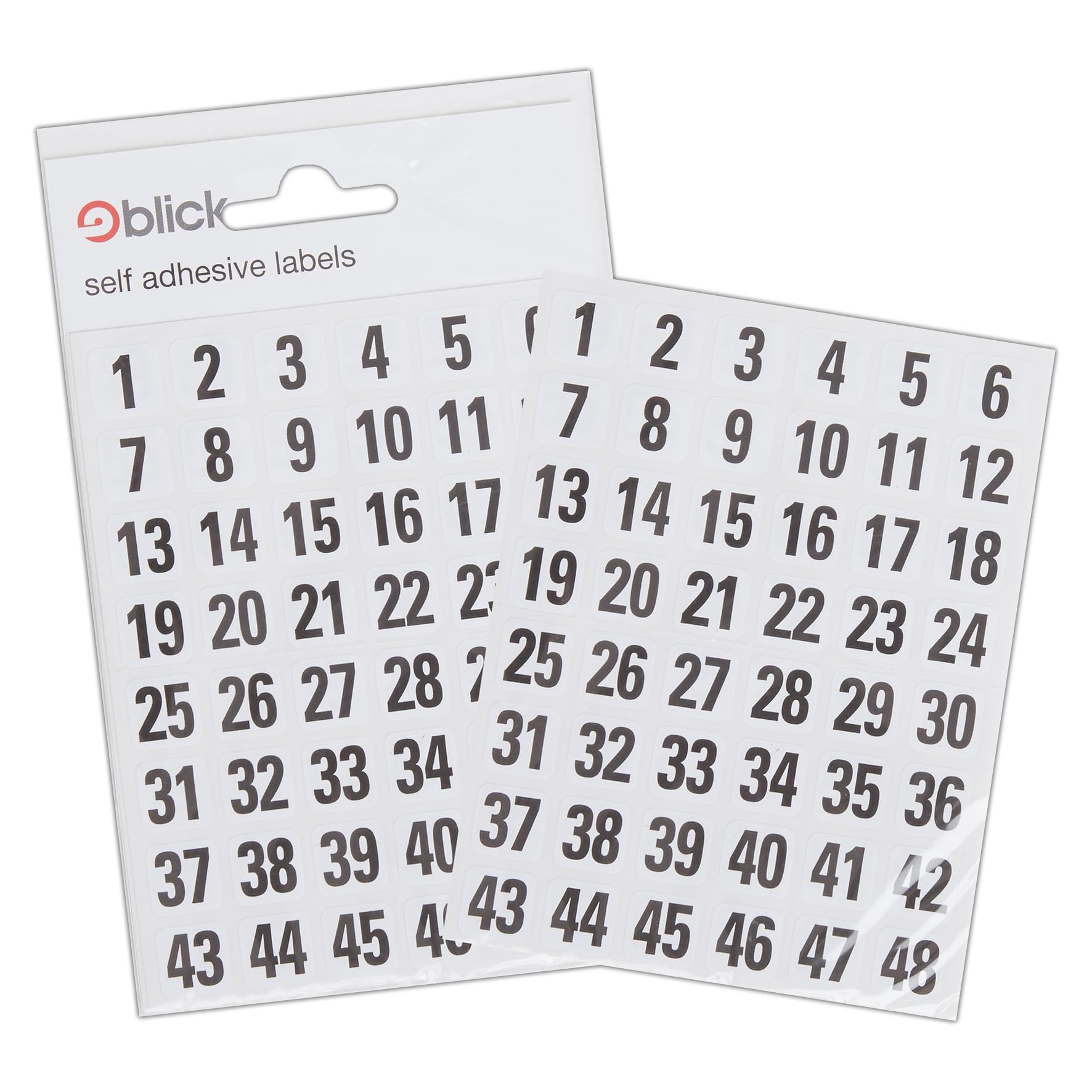 Blick Labels, Black, Self Adhesive Stickers, 00-99 Numbers, 13mm x 13mm, 144 Labels, for Home, Office, Family, School, Holiday Calendar Organising, Planner, Rewards Chart, Colour Coding