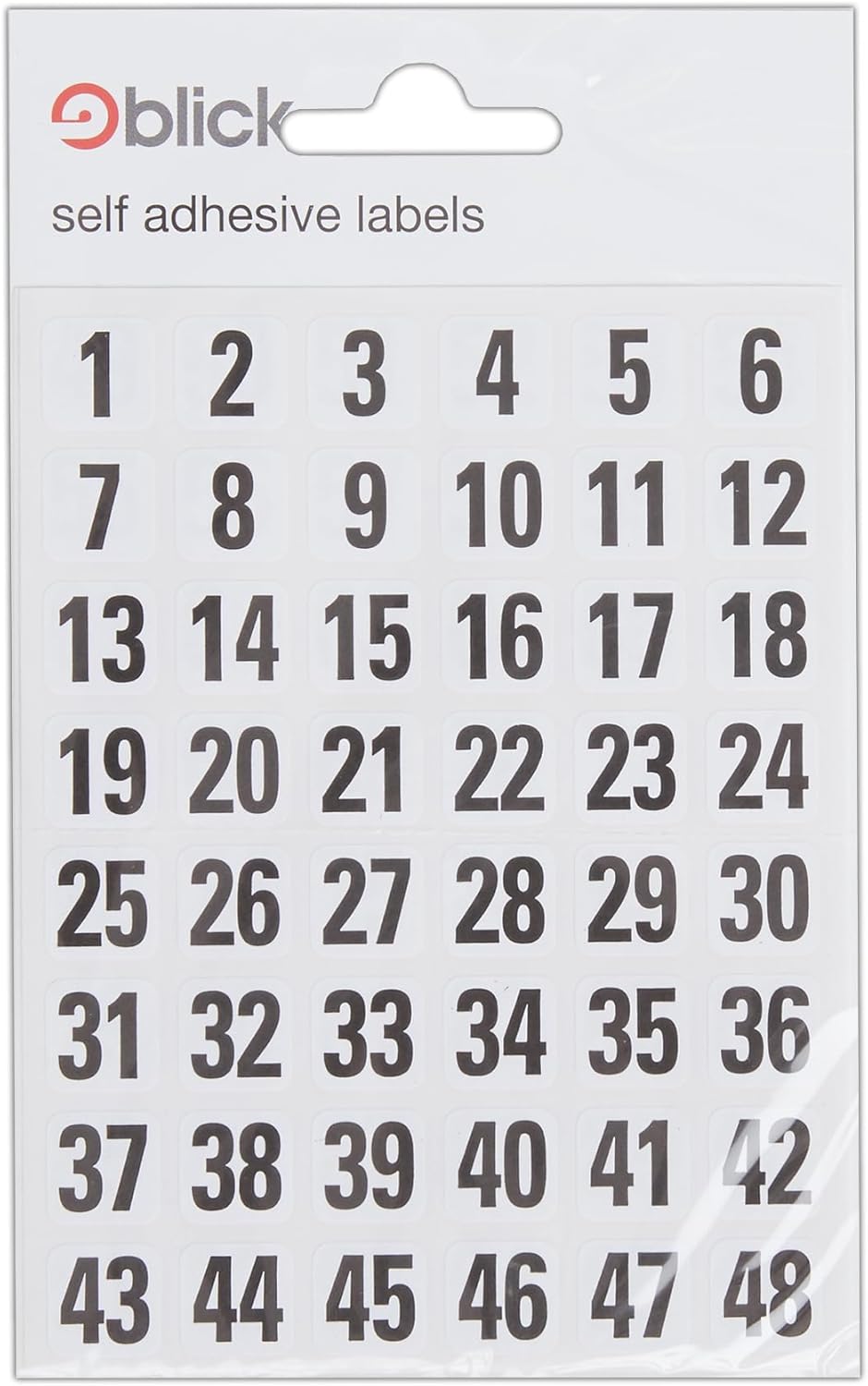 Blick Labels, Black, Self Adhesive Stickers, 00-99 Numbers, 13mm x 13mm, 144 Labels, for Home, Office, Family, School, Holiday Calendar Organising, Planner, Rewards Chart, Colour Coding