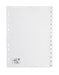 5 Star Index Multipunched 120 micron Polypropylene 1-15 A4 White
