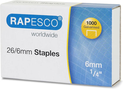 Rapesco 1719 Bug Stapler and 810-P 2-Hole Punch Set with 1000 26/6mm Staples, Transparent Blue