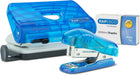 Rapesco 1719 Bug Stapler and 810-P 2-Hole Punch Set with 1000 26/6mm Staples, Transparent Blue