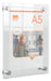Nobo A5 Acrylic Wall Mounted Poster Frame, Frameless, Through Corner Fixing, Portrait/Landscape, Premium Plus, Clear, 1915592