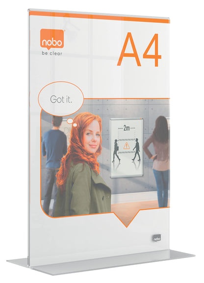 Nobo N:Signage PremiumPlus Acrylic Desk A4