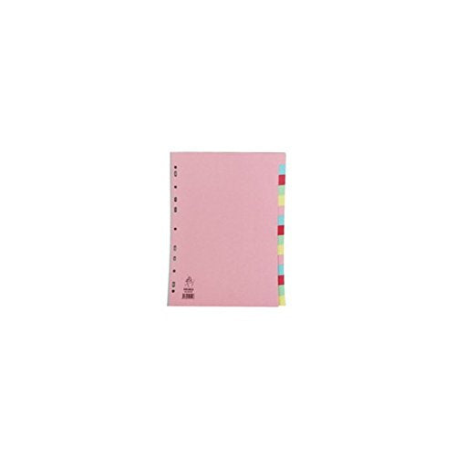 WX01516 A4 Manilla Divider 15-Part Pink With Multi-Colour Tabs WX01516