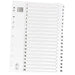 A4 Mylar Index 1-20 White