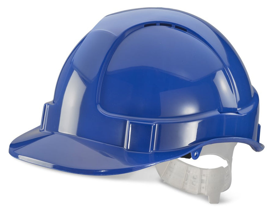 Economy Vented Safety Helmet Blue