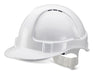 Economy Vented Safety Helmet Wht