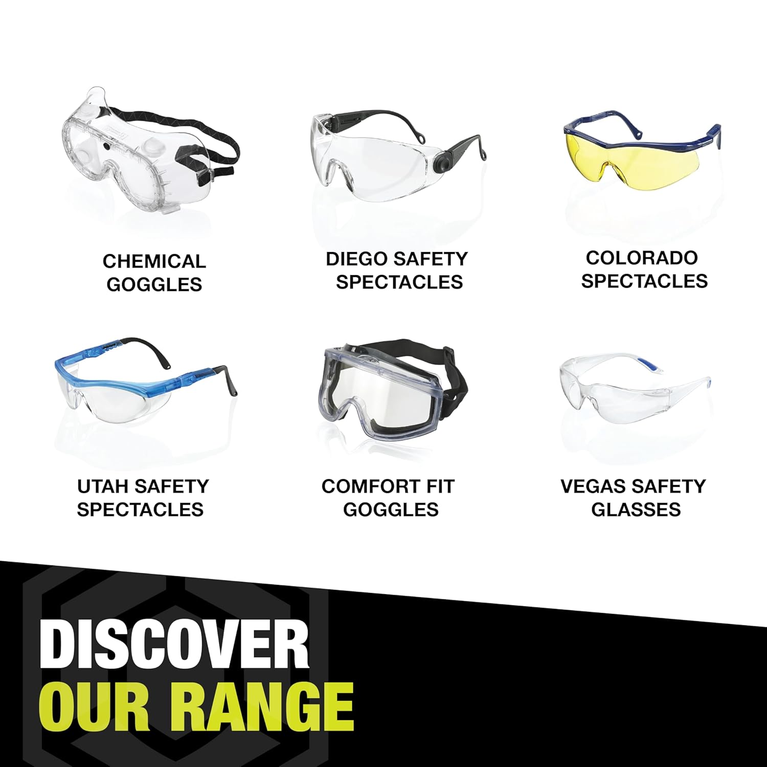 Ancona Wraparound Saf Glasses Grey
