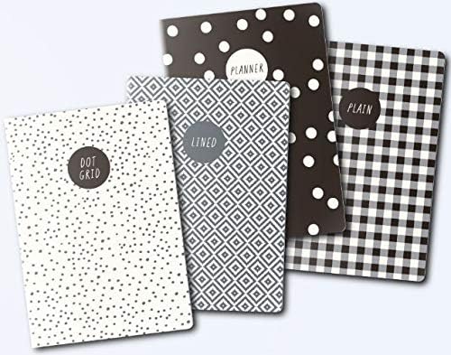 Pukka Pad, Carpe Diem 32 Page A6 4 Pack – Includes Plain, Lined, Dotted, and Planner Notebooks –