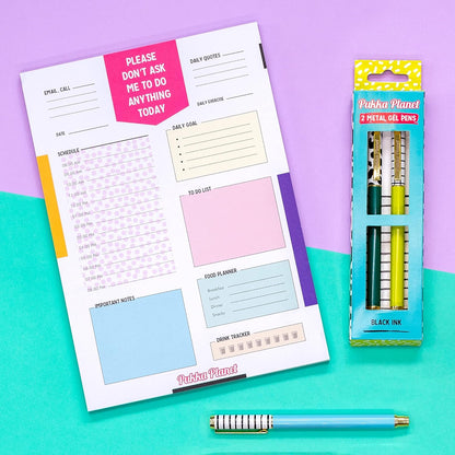Pukka Pad, Pukka Planet B5 Daily Planner Pad Featuring 100% Recycled Paper with Space for Calls, Emails, Exercise, Goals, to-Go Lists, Notes, and Schedule – 25 x 19cm