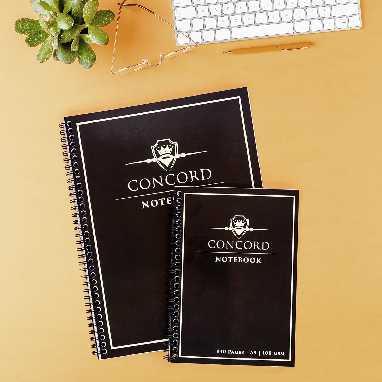 Pukka Pad, Concord 5-Pack A5 Wirebound Jotta Notebook - 140 Pages - Black, 14.8 x 21cm