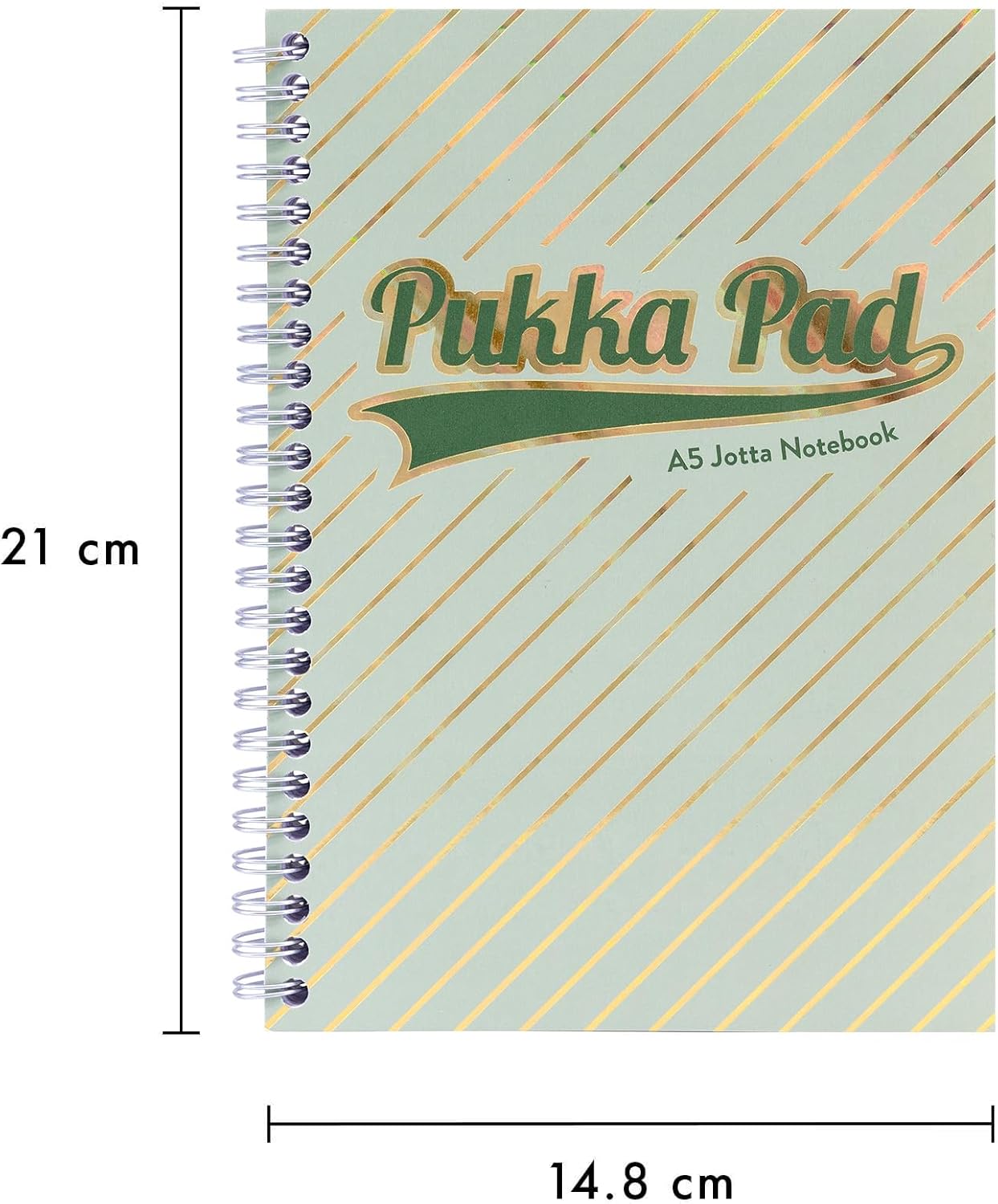 Pukka Pad Haze Jotta Cuaderno A5, paquete de 3 blocs de notas encuadernados con alambre con 200 páginas, 100 hojas de papel rayado de 80 g/m² de 8 mm, 4 agujeros perforados para notas escolares