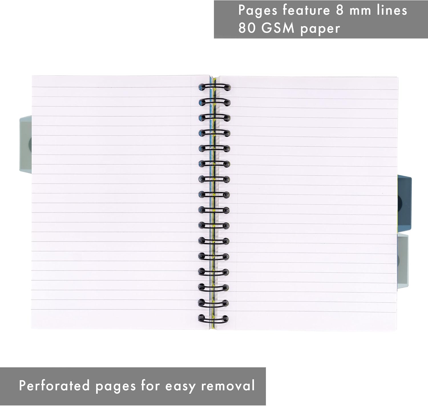 Pukka Pad Haze A5 Project Book – Pack of 3 Wirebound Notebooks with 5 Repositionable Dividers with Storage Pockets and Tabs for Organisation and Personalisation – 200 Pages, 100 Sheets of 80GSM Paper
