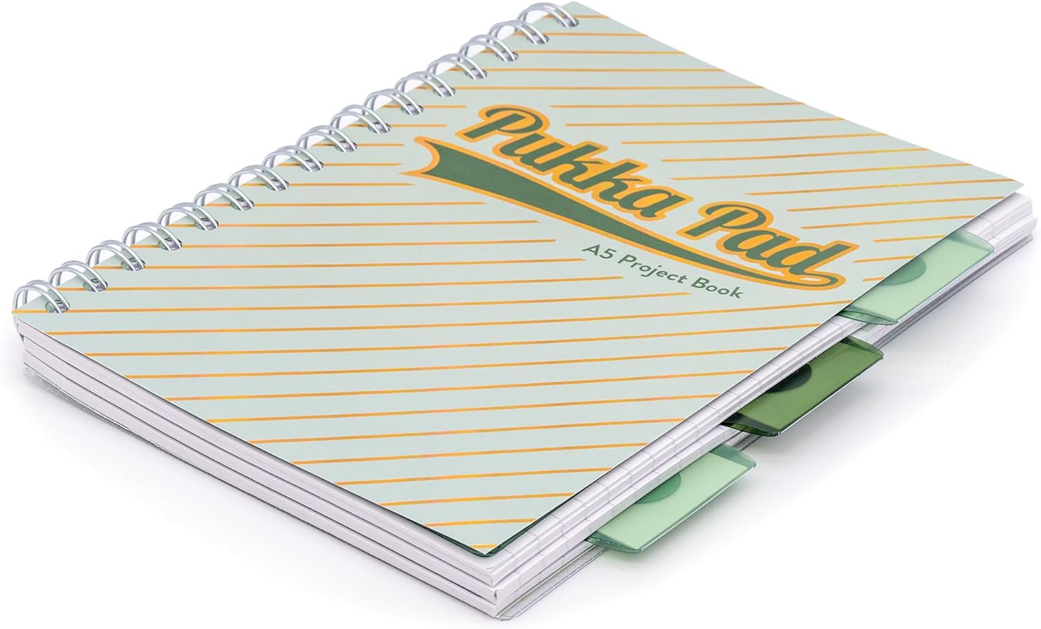 Pukka Pad Haze A5 Project Book – Pack of 3 Wirebound Notebooks with 5 Repositionable Dividers with Storage Pockets and Tabs for Organisation and Personalisation – 200 Pages, 100 Sheets of 80GSM Paper