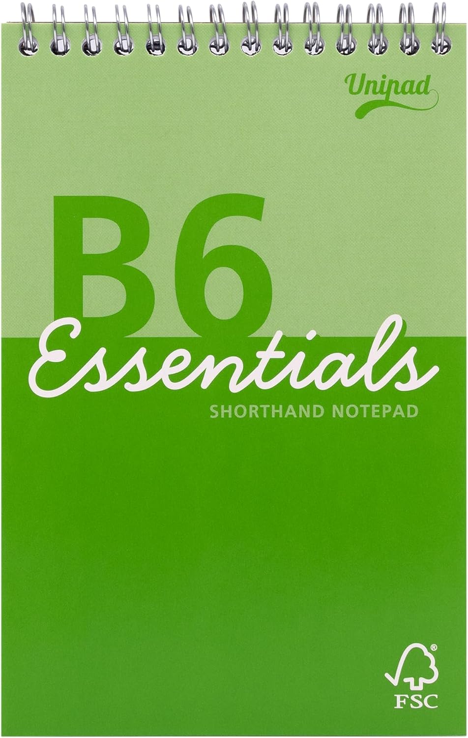 Pukka Pad Essentials B6 Shorthand Notebook – Pack of 4 Top Wire-Bound Notepads in Assorted Green & Yellow – 160 Pages, 80 Sheets of FSC 60GSM Lined Paper with Page Perforation