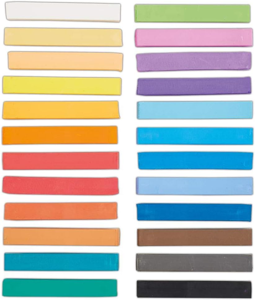Artiste Soft Pastels, 24 Pieces, Multicoloured, Single Art Set, Drawing Pastel Crayons for Art and Craft, Ideal Art Supplies for Students and Home, Creative Drawing Set with Pastels for Art