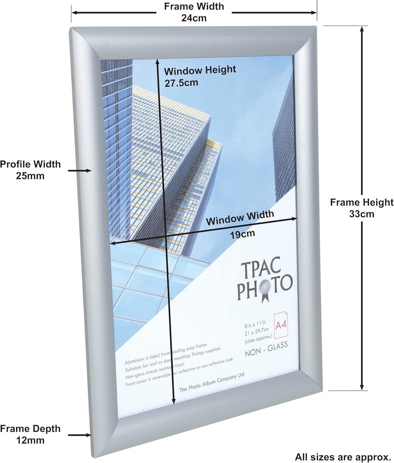 Announce Aluminium Snap Frame A4