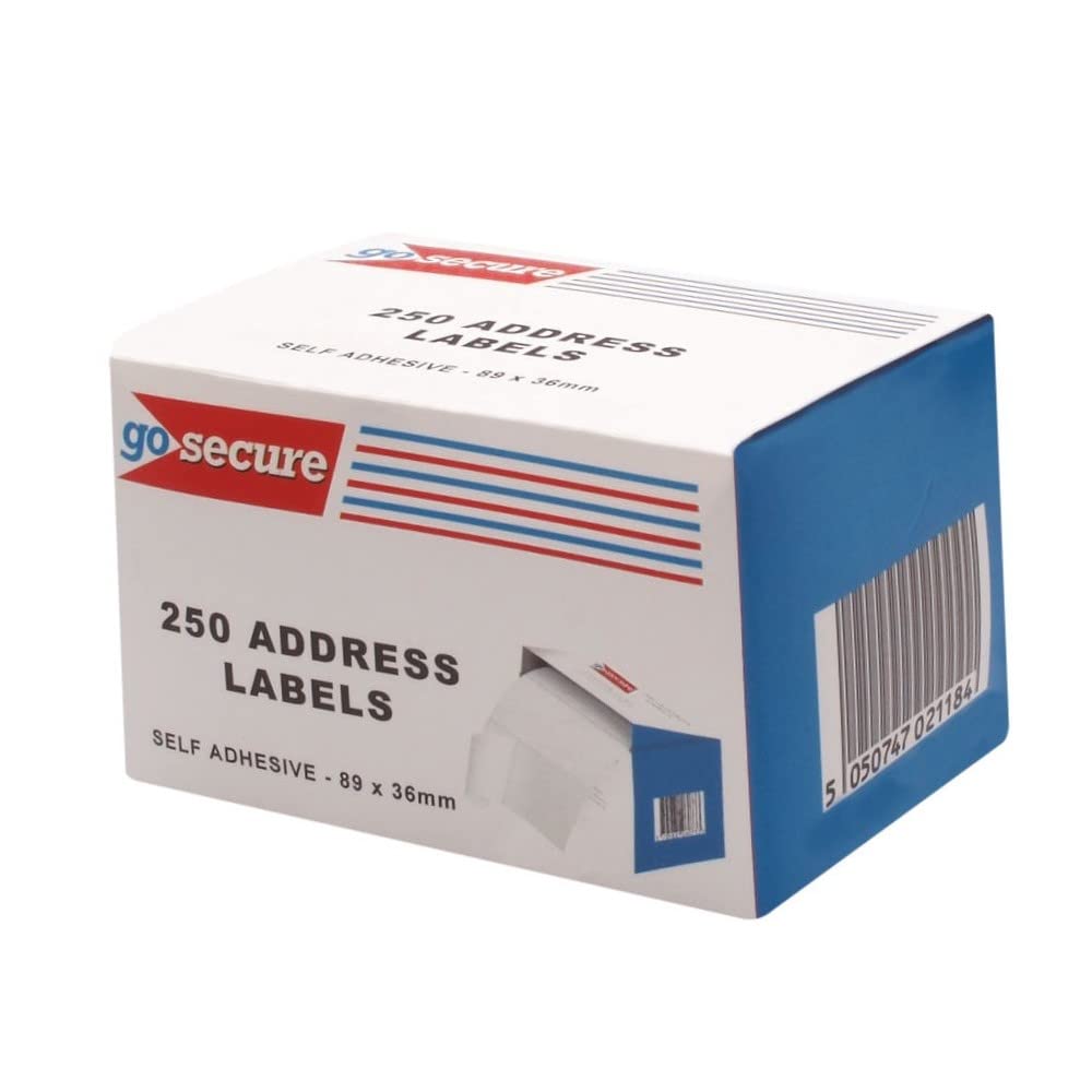 GoSecure Self Adhesive Address Labels (6 Packs of 250