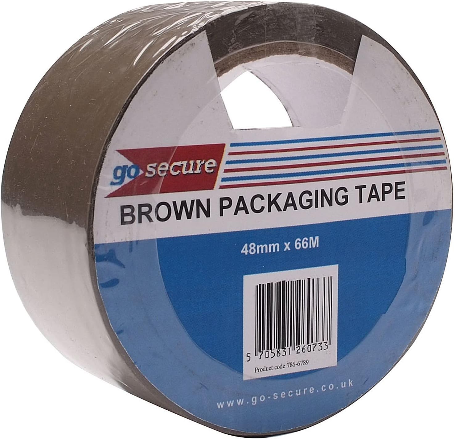 GoSecure Packaging Tape 50mmx66m Brown (Pack of 6