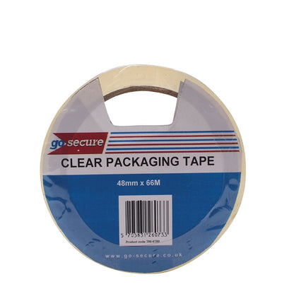 GoSecure Packaging Tape 50mmx66m Clear (Pack of 6