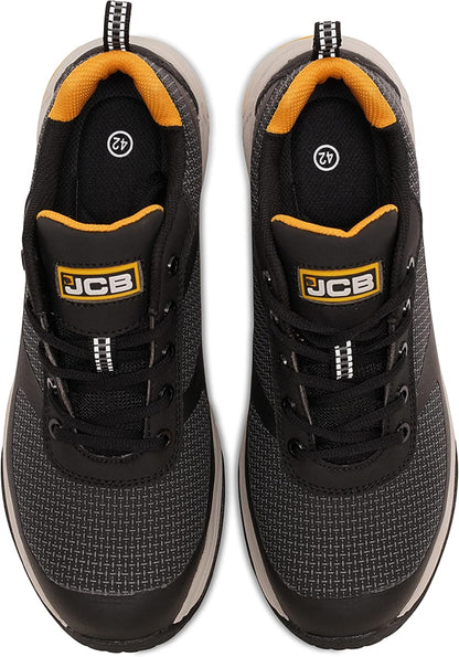 JCB - Safety Trainers for Men - 100% Spark Metal Free - Black Shoes - Waterproof - Glass Fibre Toecap - Work Sneakers For Men - Men Shoes