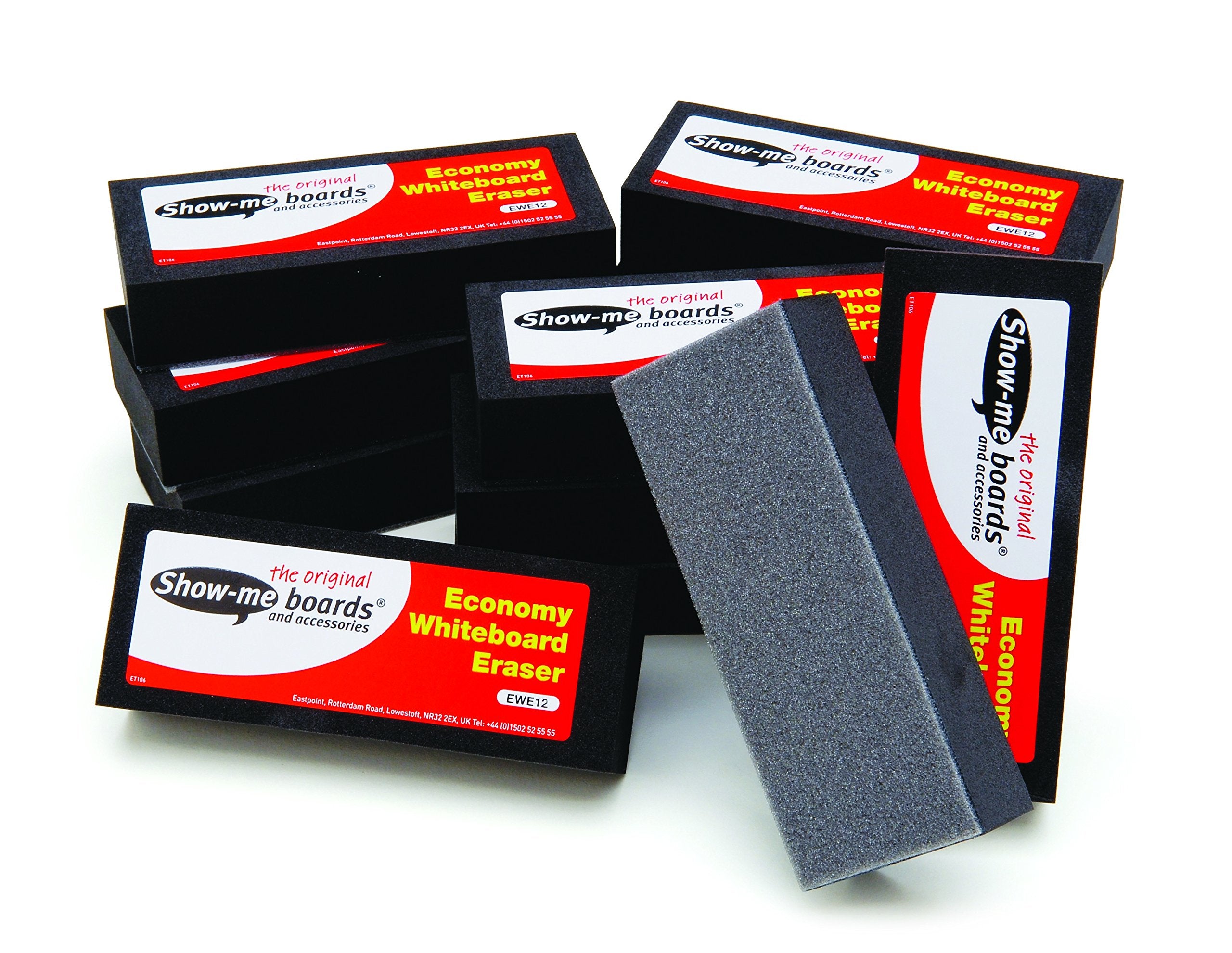 Show-me EWE12 Economy Whiteboard Erasers (Pack of 12