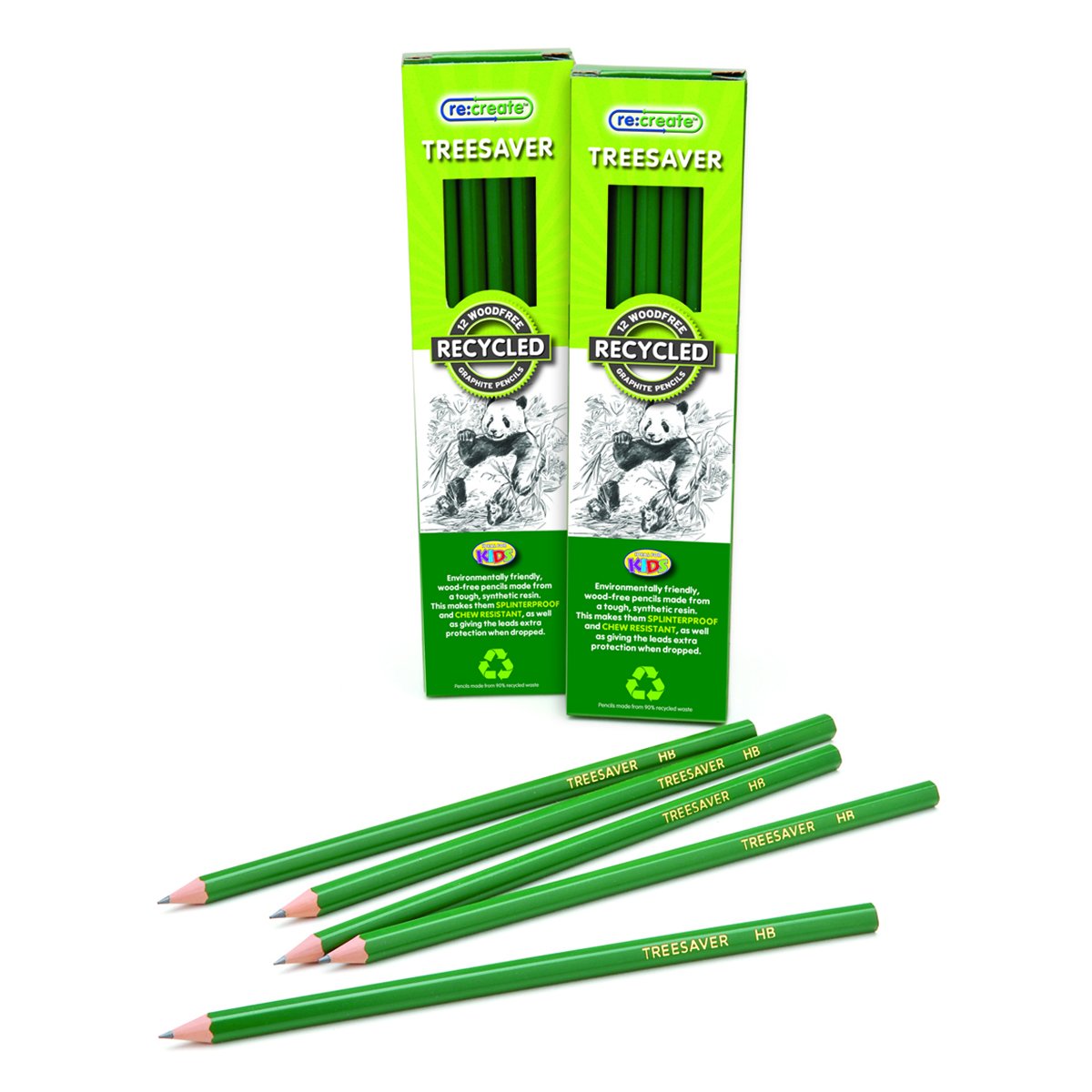Re:Create Treesaver Recycled HB Pencil 12-Pieces Box