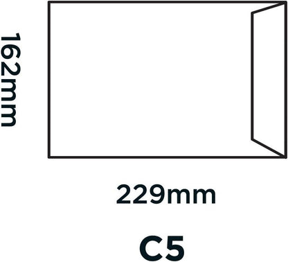 Blake Purely Everyday C5 229 x 162 mm 100 gsm Pocket Peel & Seal Envelopes (23893/100 PR) White - Pack of 100
