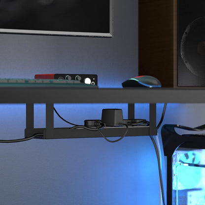 D-Line Desk Cable Tray Steel Black