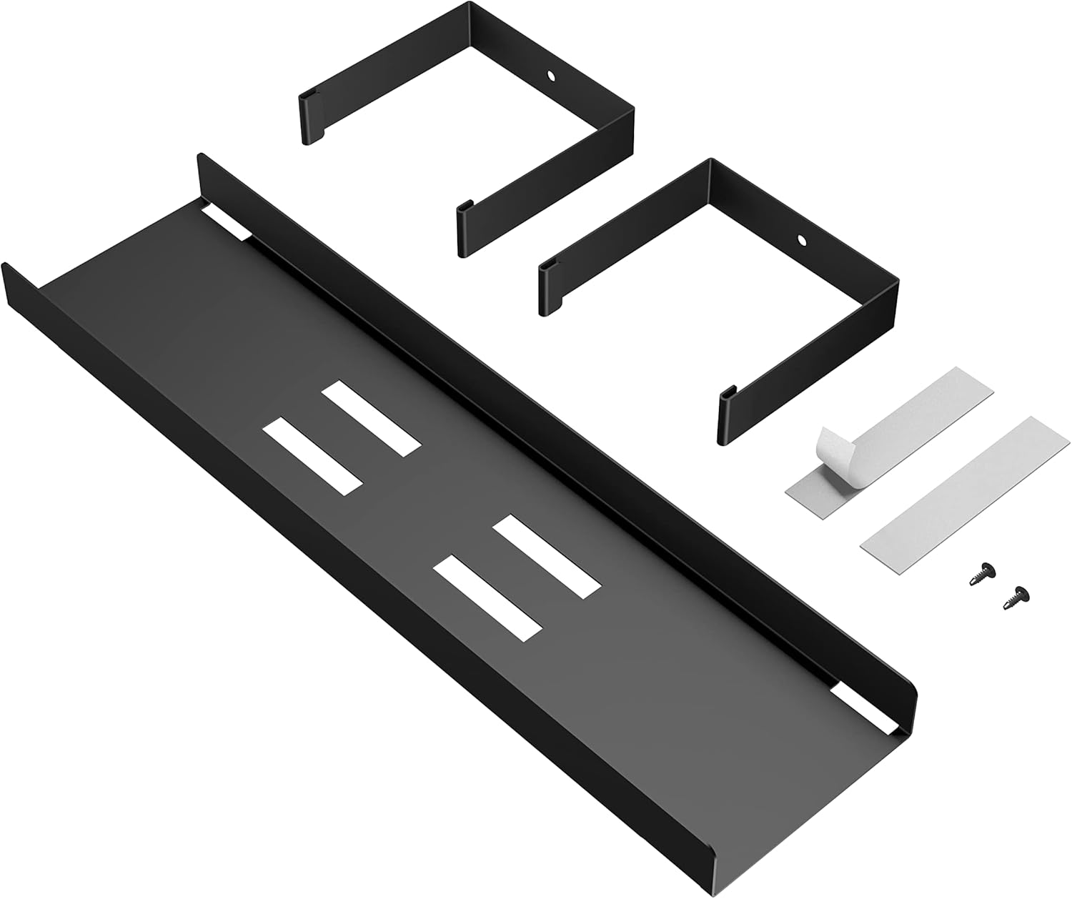 D-Line Desk Cable Tray Steel Black
