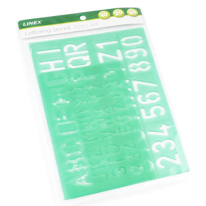 Stencil Set, Letter and Number, Linex 10-20-30mm Set