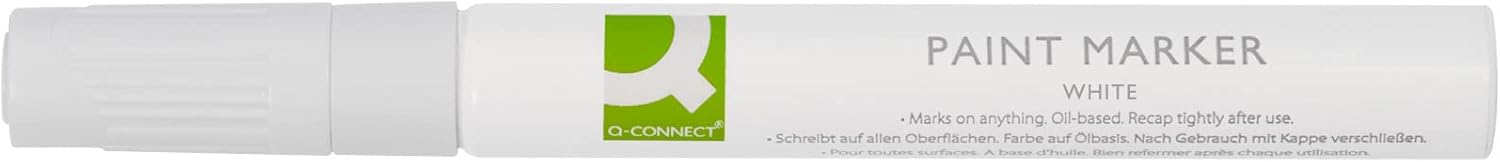 Q-Connect Paint Marker Pen Medium White (10 Pack) KF14452