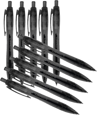 Q-Connect Ballpoint Pen 0.7mm Recycled Black (Pack of 10) KF15002