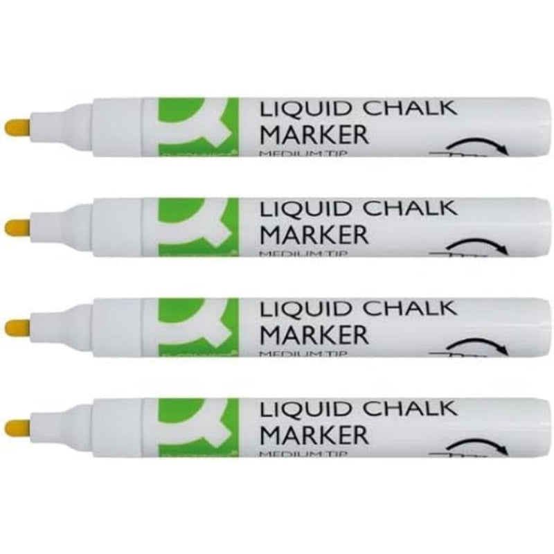 Q-Connect Chalk Markers Medium Tip White (Pack of 4