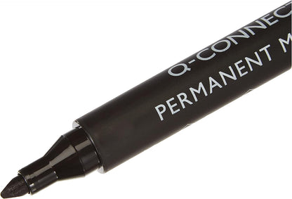 Q-Connect Permanent Marker Chisel 3-5mm (line) Black/Writing And Correction Products/Type-ścięty/Kind-Classic/Colour-Black/Length Of The Writing Lines (m)-300 / Thickness Line (mm)-05-III